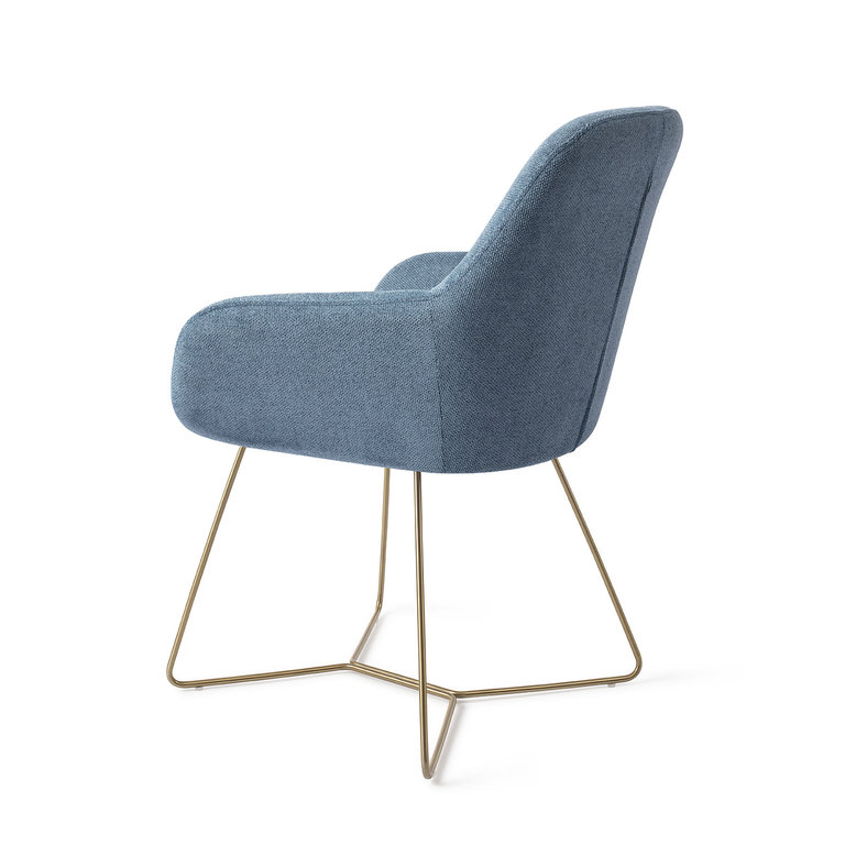 Jesper Home Kushi Ocean Eyes Dining Chair - Beehive Gold