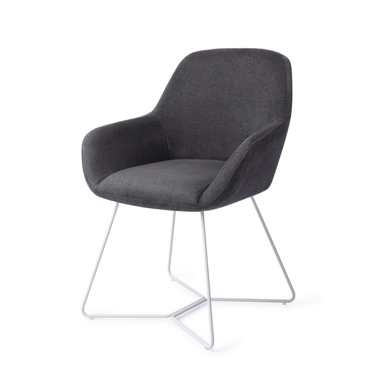 Jesper Home Kushi Dining Chair - Black-Out, Beehive White