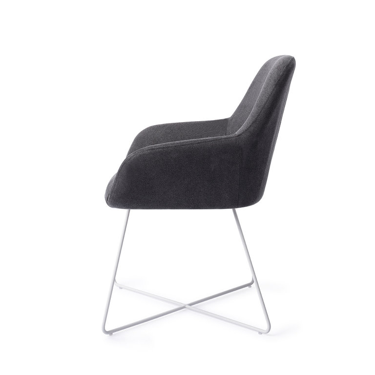 Jesper Home Kushi Black-Out Dining Chair - Cross White