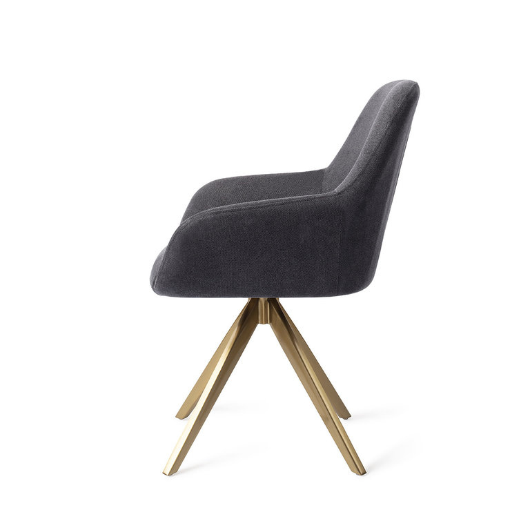 Jesper Home Kushi Black-Out Dining Chair - Turn Gold