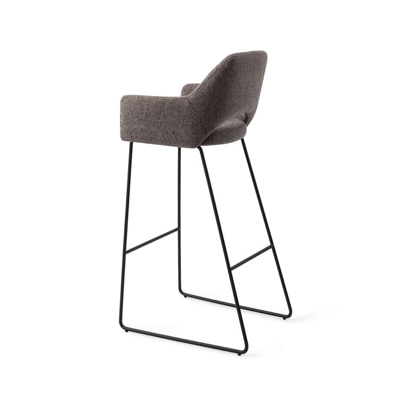 Jesper Home Yanai Amazing Grey Bar Chair - Slide Black (H)