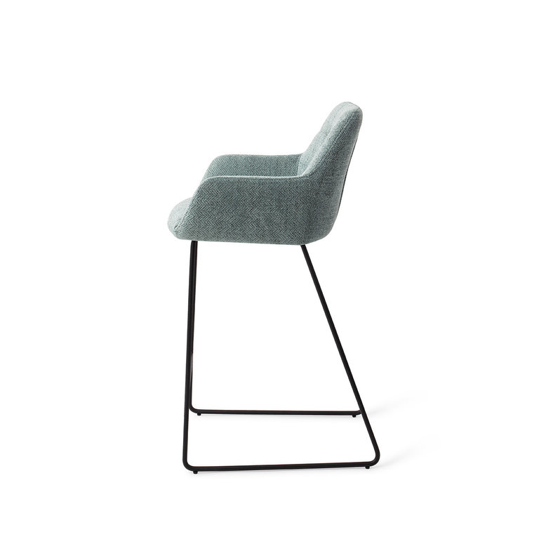 Jesper Home Noto Real Teal Bar Chair - Slide Black (L)