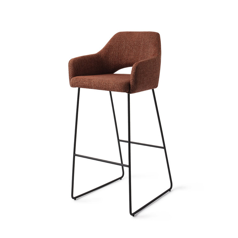 Jesper Home Yanai Tuscan Terra Bar Chair - Slide Black (H)