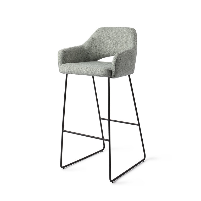 Jesper Home Yanai Soft Sage Bar Chair - Slide Black (H)