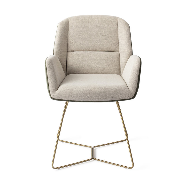 Jesper Home Myoko Popeye Dining Chair - Beehive Gold