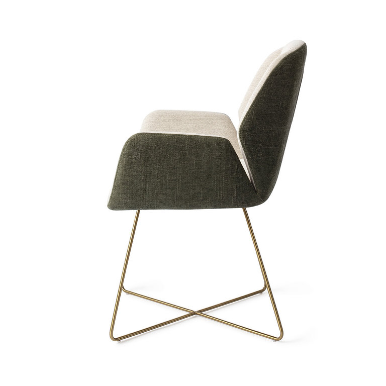 Jesper Home Myoko Popeye Dining Chair - Cross Gold