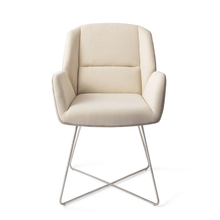 Jesper Home Myoko Sandy Hill Dining Chair - Cross Steel