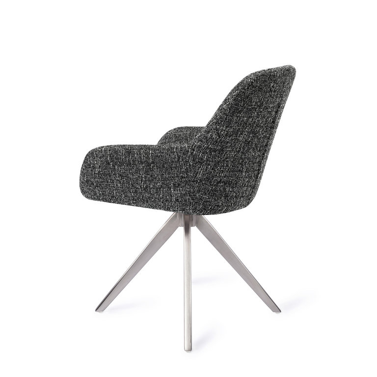 Jesper Home Kushi Skyfall Dining Chair - Turn Steel