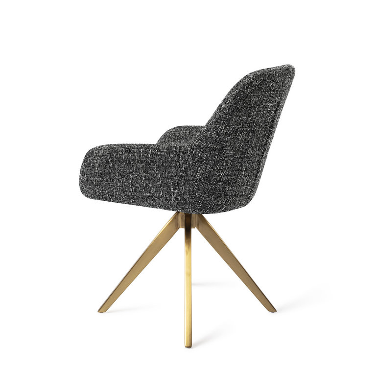 Jesper Home Kushi Skyfall Dining Chair - Turn Gold