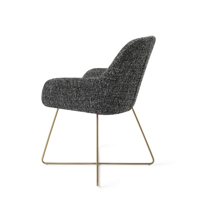 Jesper Home Kushi Skyfall Dining Chair - Cross Gold