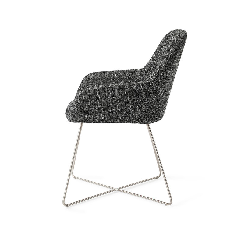 Jesper Home Kushi Skyfall Dining Chair - Cross Steel