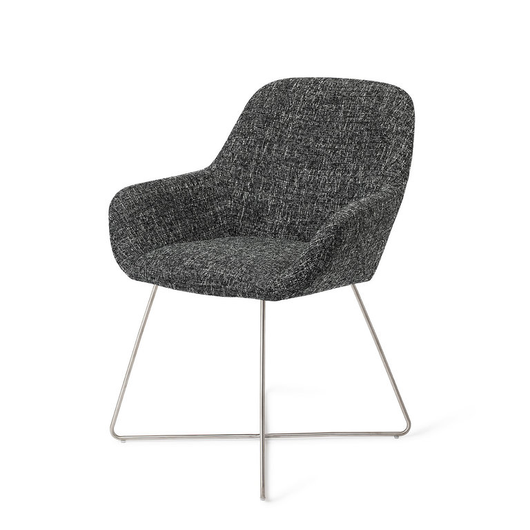 Jesper Home Kushi Skyfall Dining Chair - Cross Steel