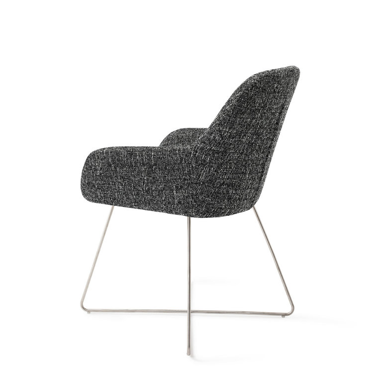 Jesper Home Kushi Skyfall Dining Chair - Cross Steel