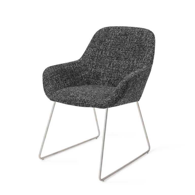 Jesper Home Kushi Dining Chair - Skyfall, Slide Steel