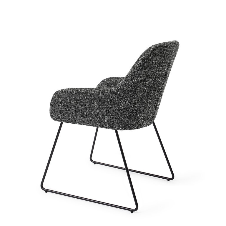Jesper Home Kushi Dining Chair - Skyfall, Slide Black