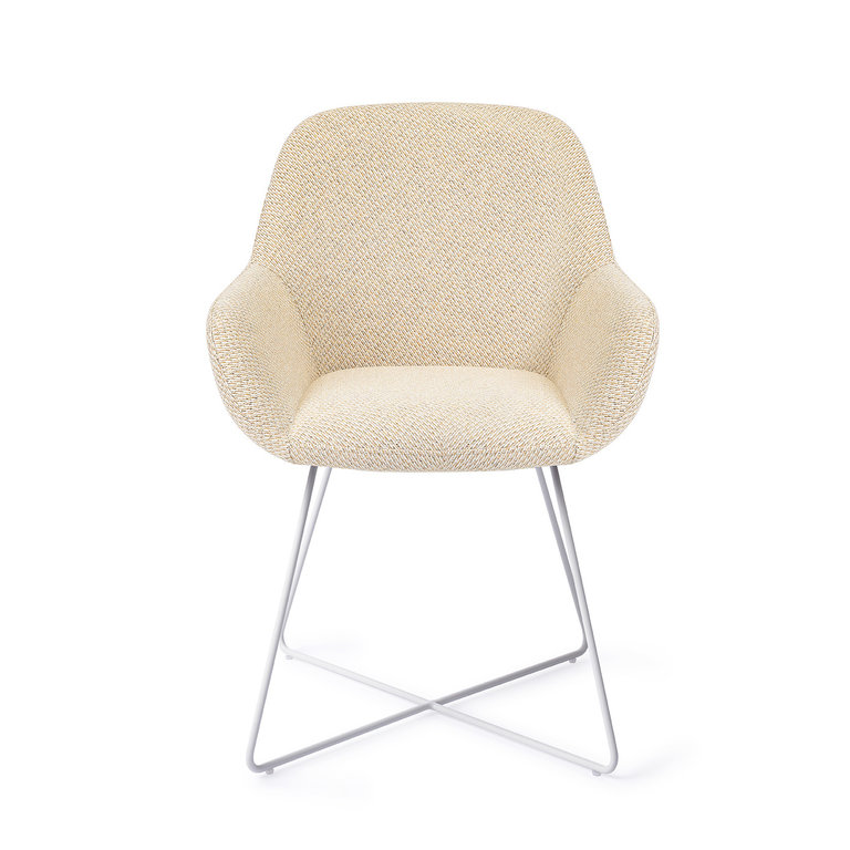 Jesper Home Kushi Dining Chair - Trouty Tinge, Cross White