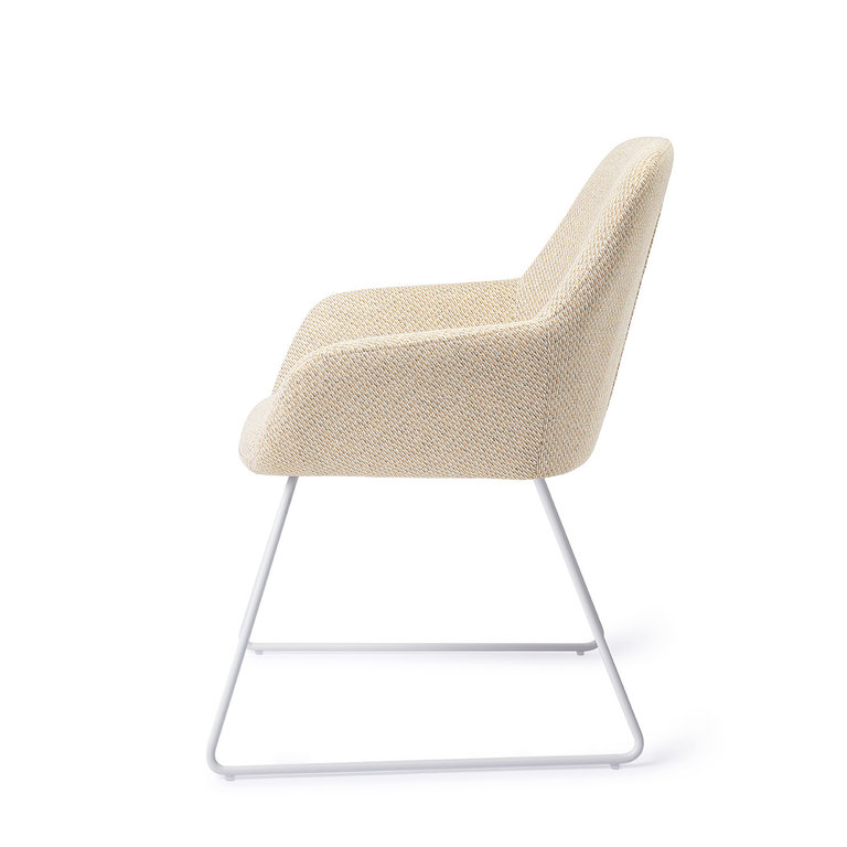 Jesper Home Kushi Trouty Tinge Dining Chair - Slide White