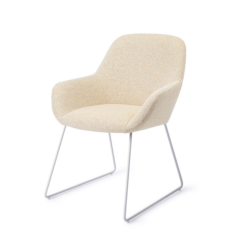 Jesper Home Kushi Trouty Tinge Dining Chair - Slide White