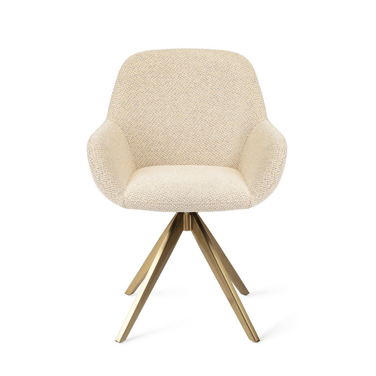 Jesper Home Kushi Trouty Tinge Dining Chair - Turn Gold