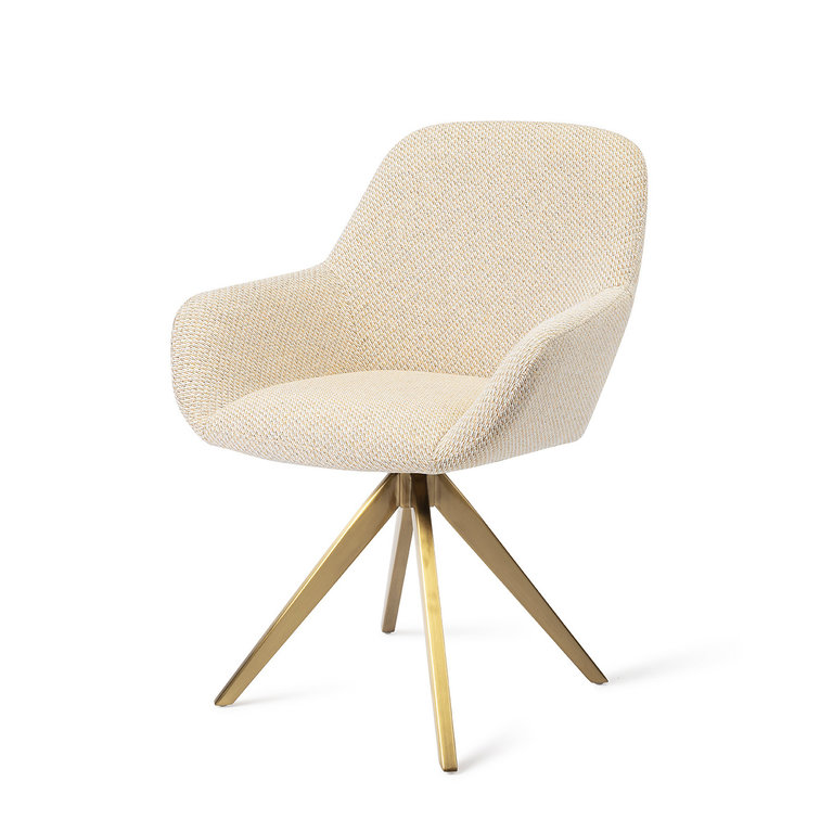 Jesper Home Kushi Trouty Tinge Dining Chair - Turn Gold