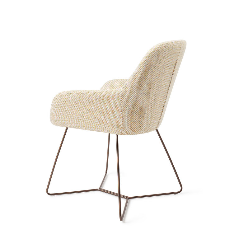 Jesper Home Kushi Trouty Tinge Dining Chair - Beehive Rose