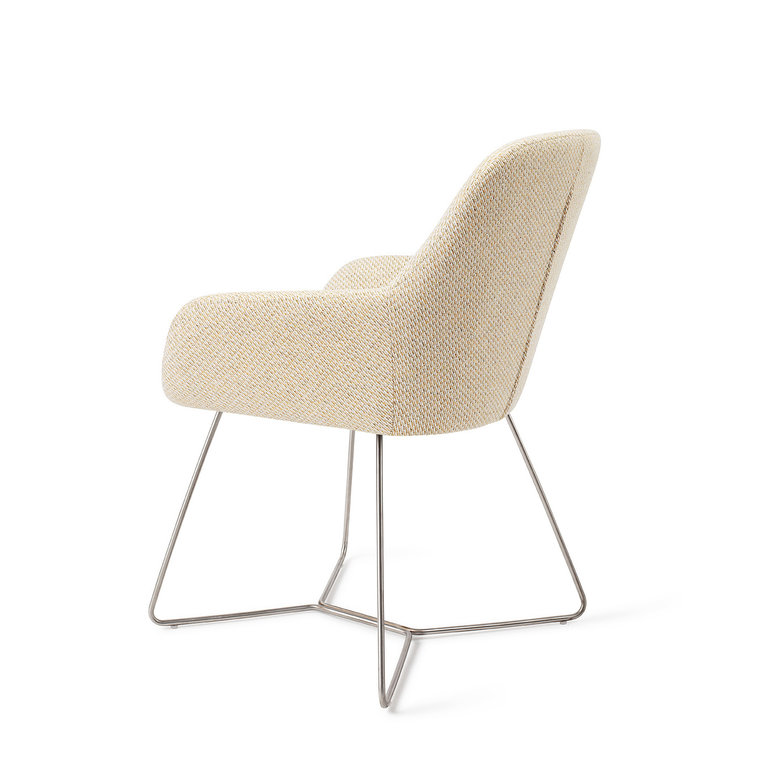 Jesper Home Kushi Trouty Tinge Dining Chair - Beehive Steel