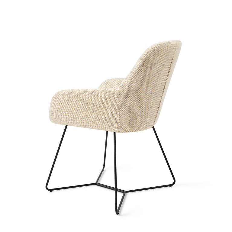 Jesper Home Kushi Trouty Tinge Dining Chair - Beehive Black