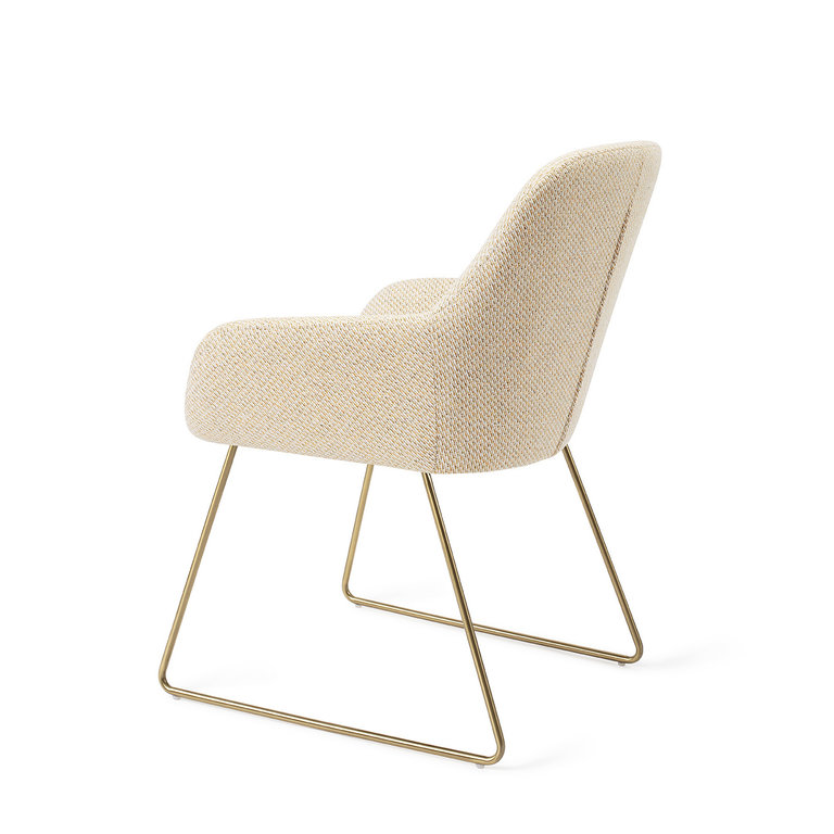 Jesper Home Kushi Trouty Tinge Dining Chair - Slide Gold