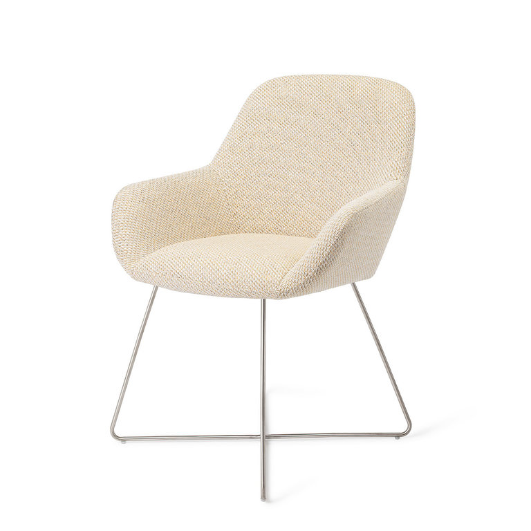 Jesper Home Kushi Trouty Tinge Dining Chair - Cross Steel