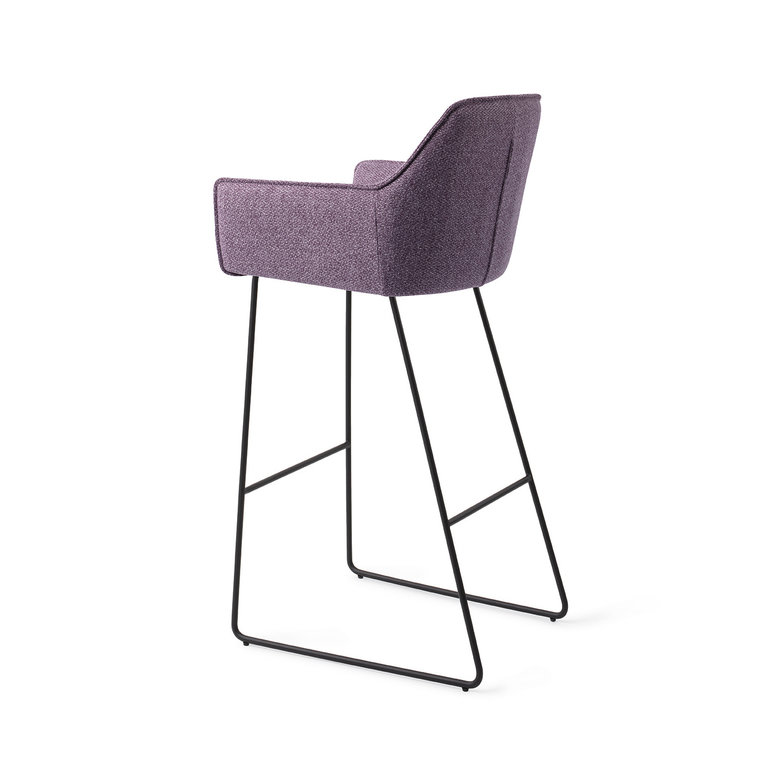 Jesper Home Hofu Violet Daisy Bar Chair - Slide Black (H)