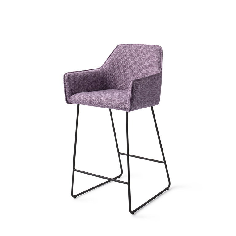 Jesper Home Hofu Violet Daisy Bar Chair - Slide Black (L)