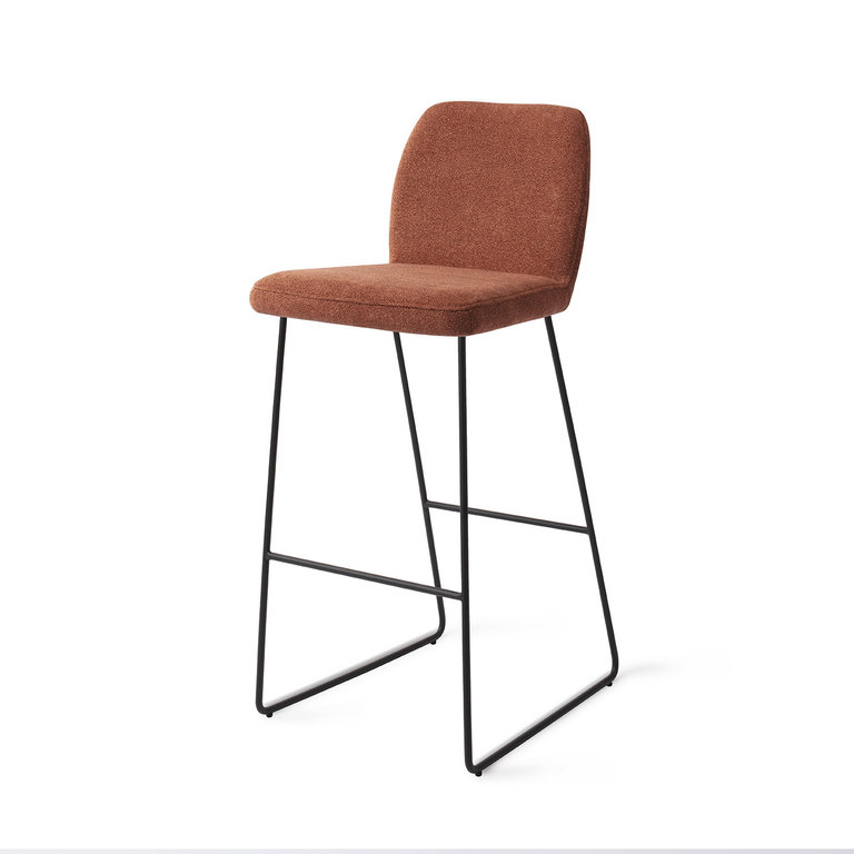 Jesper Home Ikata Cosy Copper Bar Chair - Slide Black (H)