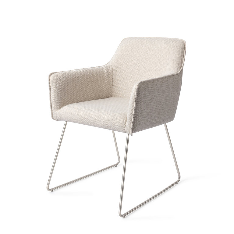 Jesper Home Hofu Dining Chair - Enoki, Slide Steel