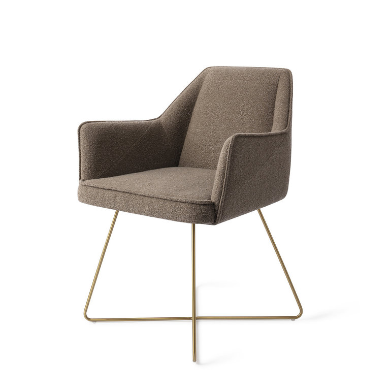 Jesper Home Tome Idaho Potato Dining Chair - Cross Gold