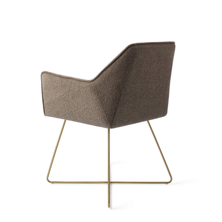 Jesper Home Tome Idaho Potato Dining Chair - Cross Gold