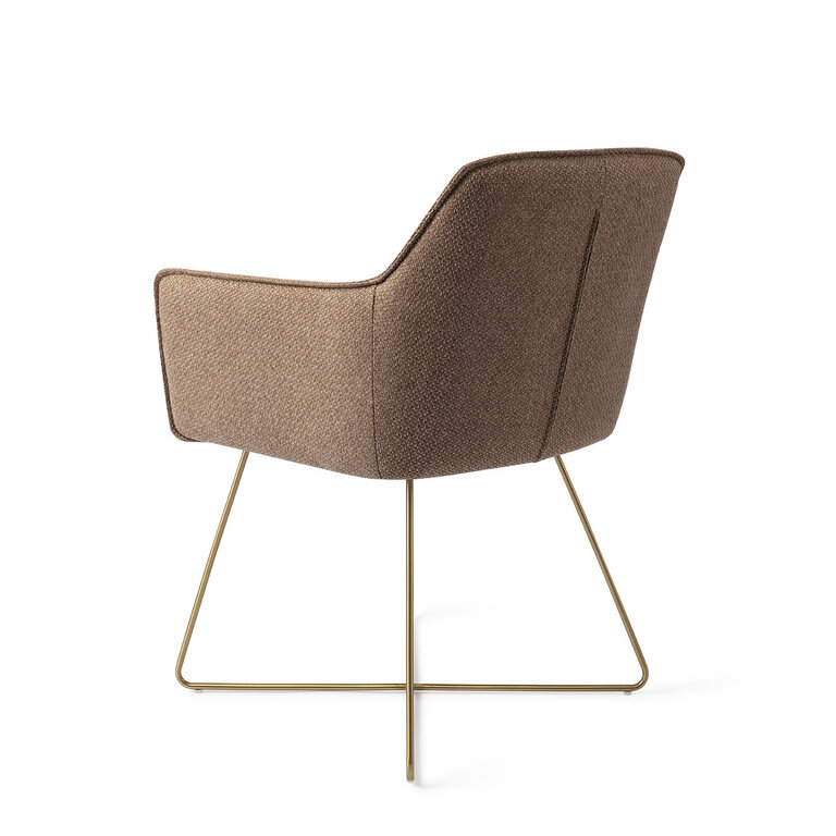 Jesper Home Hofu French Toast Dining Chair - Cross Gold