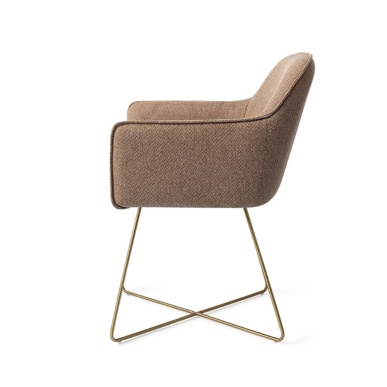 Jesper Home Hofu French Toast Dining Chair - Cross Gold