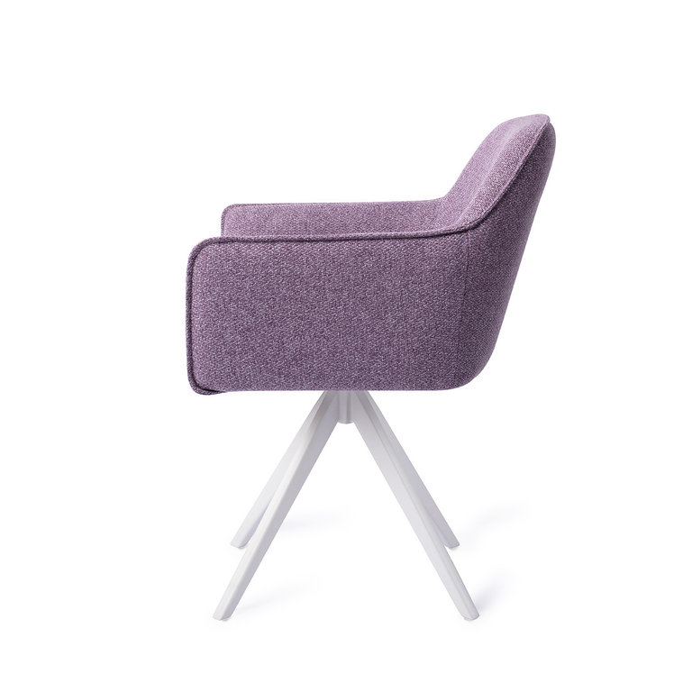 Jesper Home Hofu Violet Daisy Dining Chair - Turn White