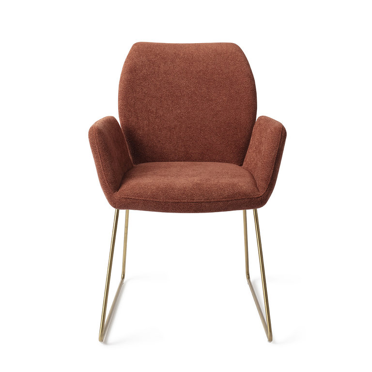 Jesper Home Misaki Cosy Copper Dining Chair - Slide Gold