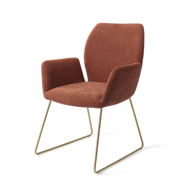 Jesper Home Misaki Cosy Copper Dining Chair - Slide Gold