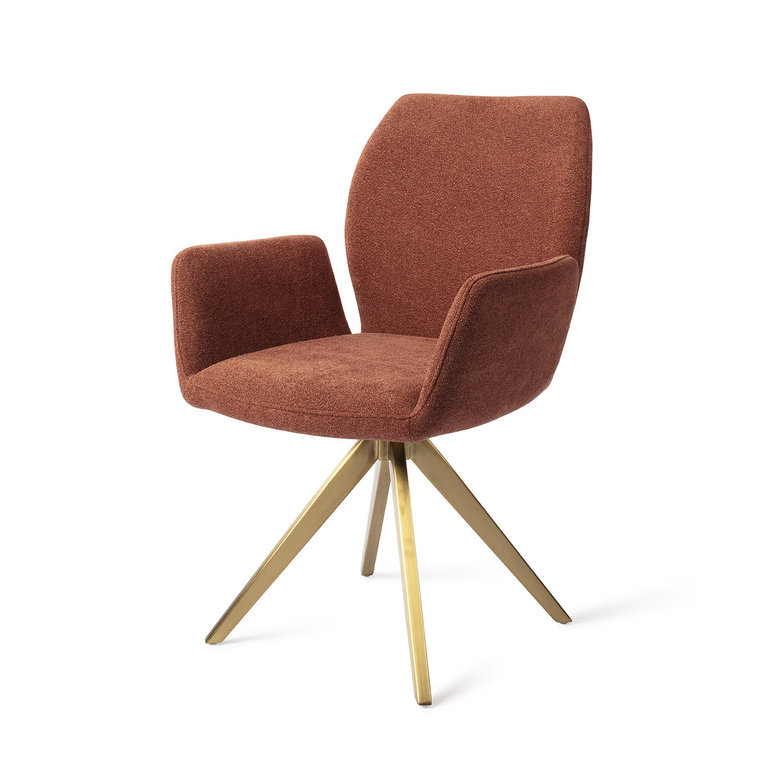 Jesper Home Misaki Cosy Copper Dining Chair - Turn Gold