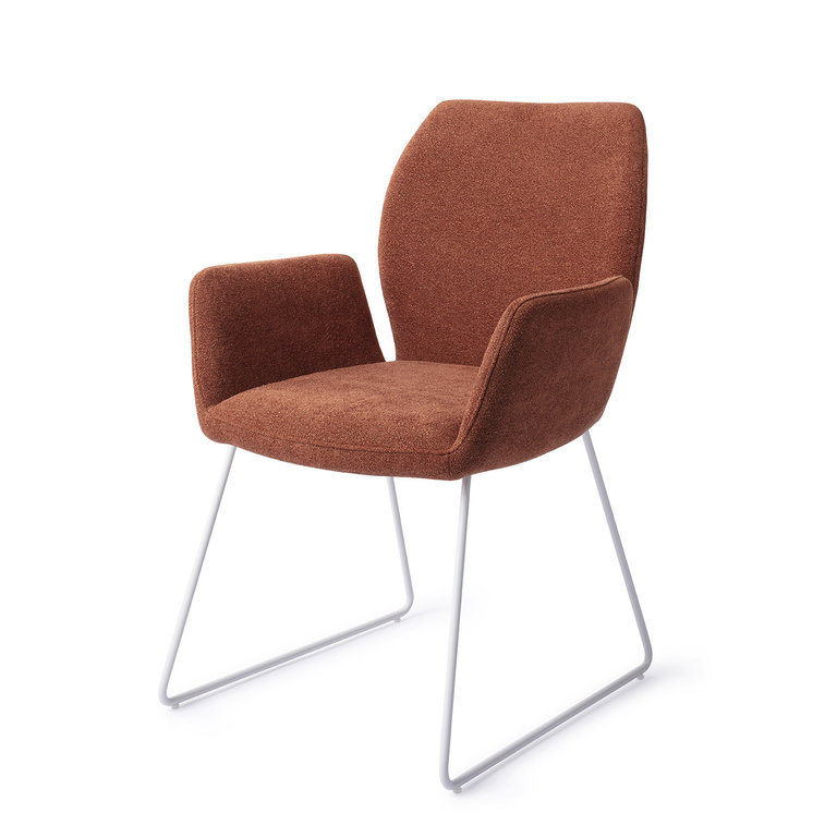 Jesper Home Misaki Cosy Copper Dining Chair - Slide White