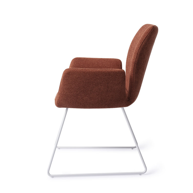 Jesper Home Misaki Cosy Copper Dining Chair - Slide White