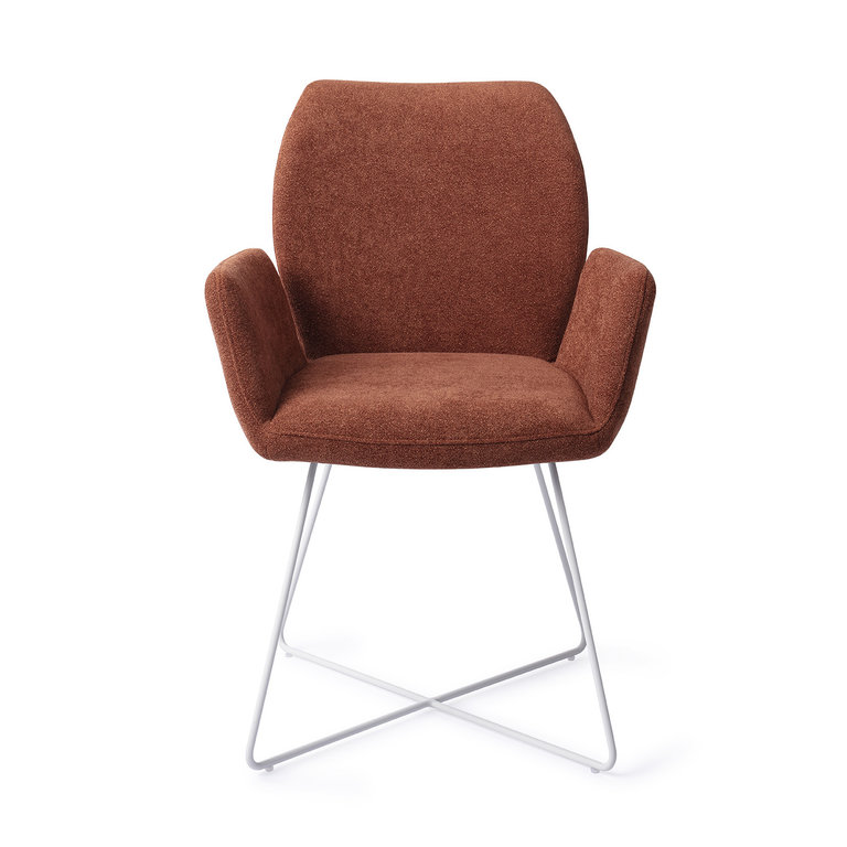 Jesper Home Misaki Cosy Copper Dining Chair - Cross White