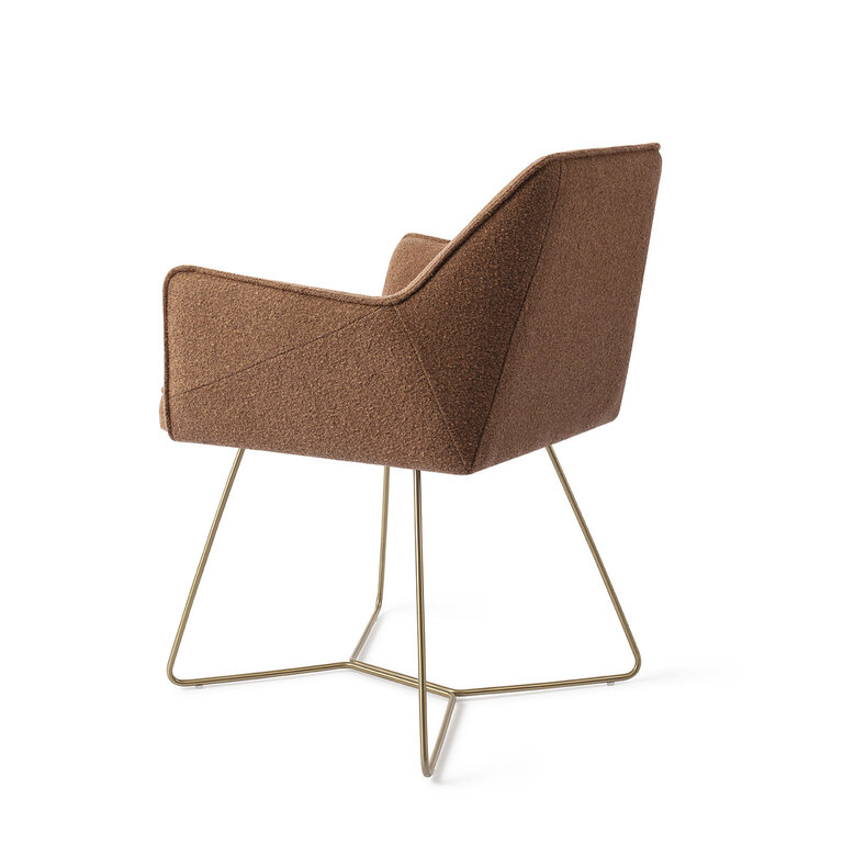 Jesper Home Tome Cinnamon Bun Dining Chair - Beehive Gold