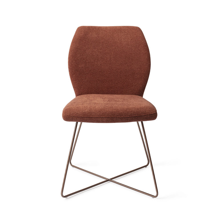 Jesper Home Ikata Cosy Copper Dining Chair - Cross Rose