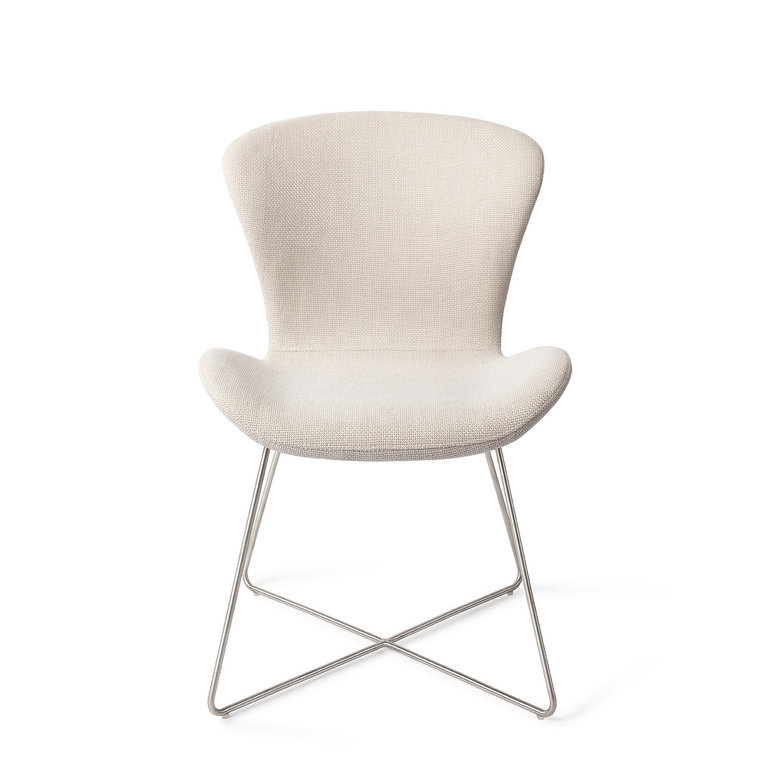 Jesper Home Moji Dining Chair - Coconuts, Cross Steel