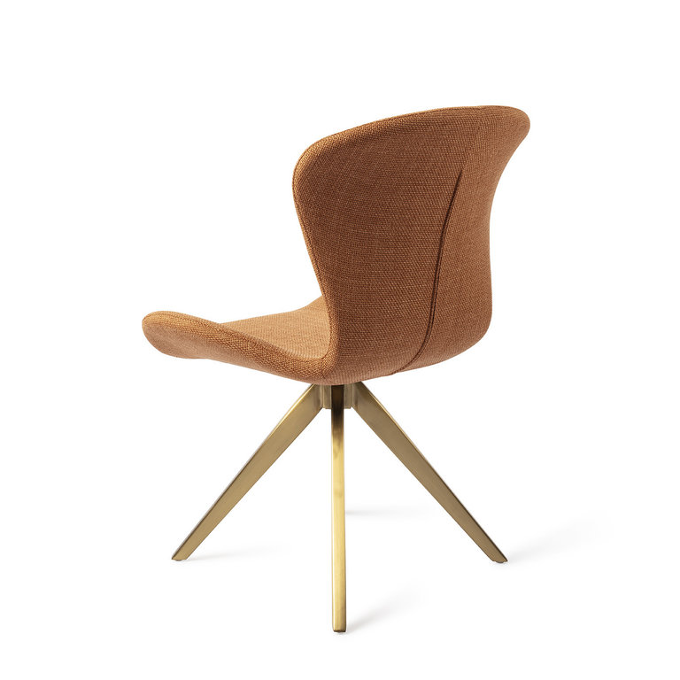 Jesper Home Moji Dining Chair - Flax and Hay, Turn Gold