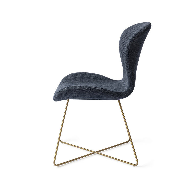 Jesper Home Moji Mystic Marine Dining Chair - Cross Gold