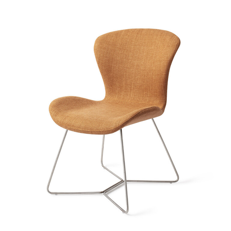 Jesper Home Moji Dining Chair - Flax and Hay, Beehive Steel